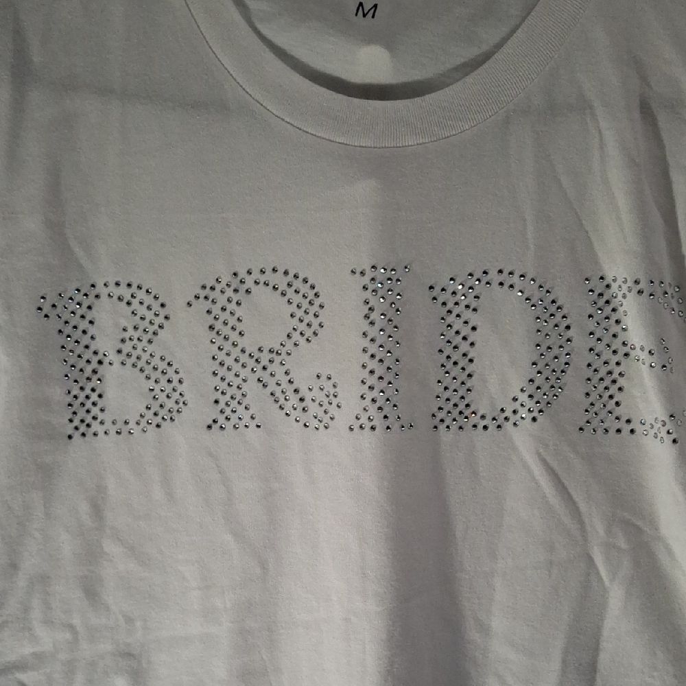 NNWT BRIDE Short Sleeve Rhinestone Tee